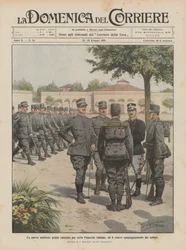 Die neue graue Uniform für die gesamte italienische Armee und die neue Ausrüstung der Soldaten